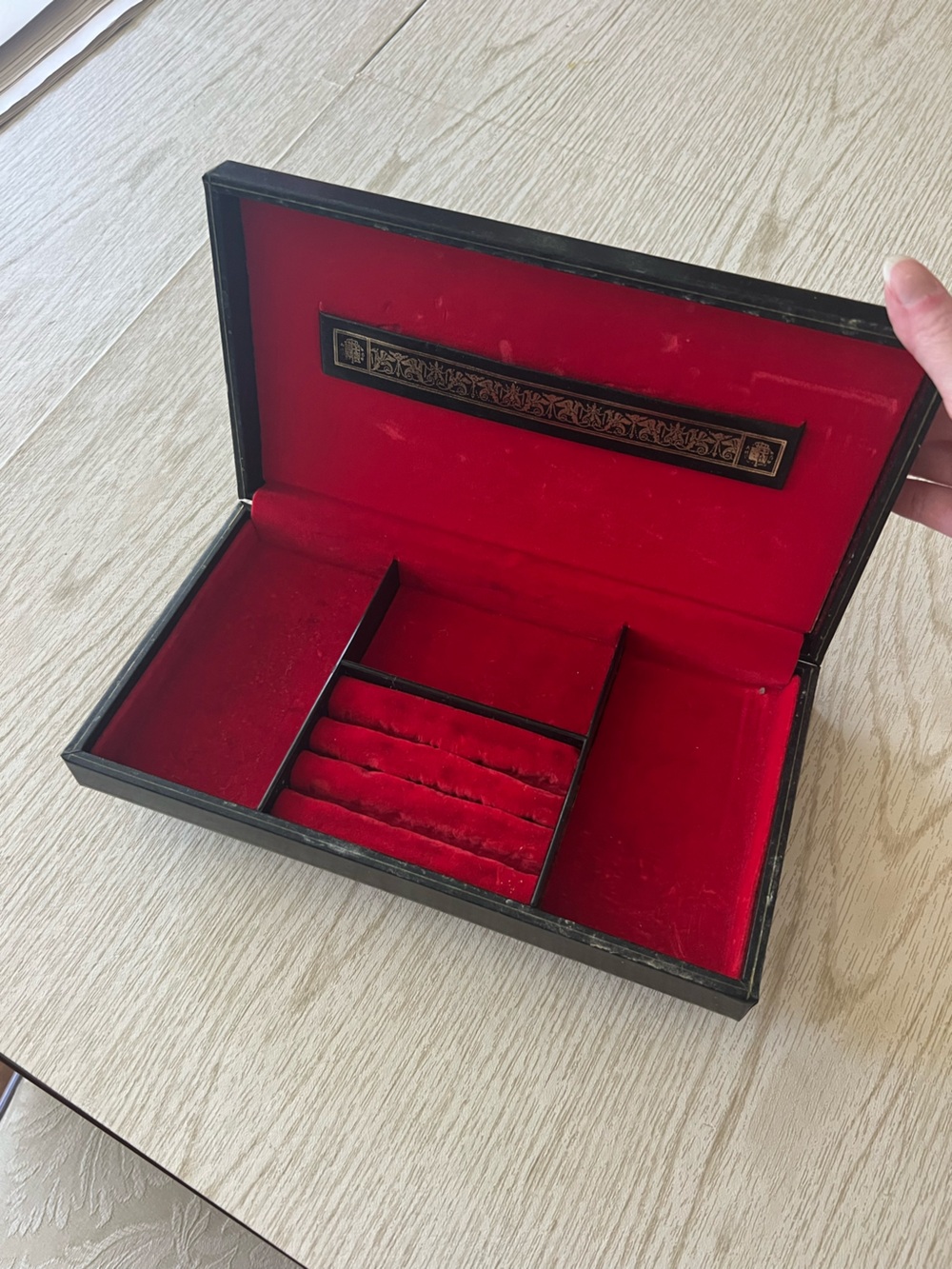Vintage Antique Buxton Valet Jewelry Box
